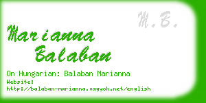 marianna balaban business card